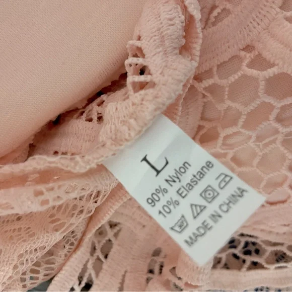 Guipure Pink Lace Bra - Picture 7 of 9